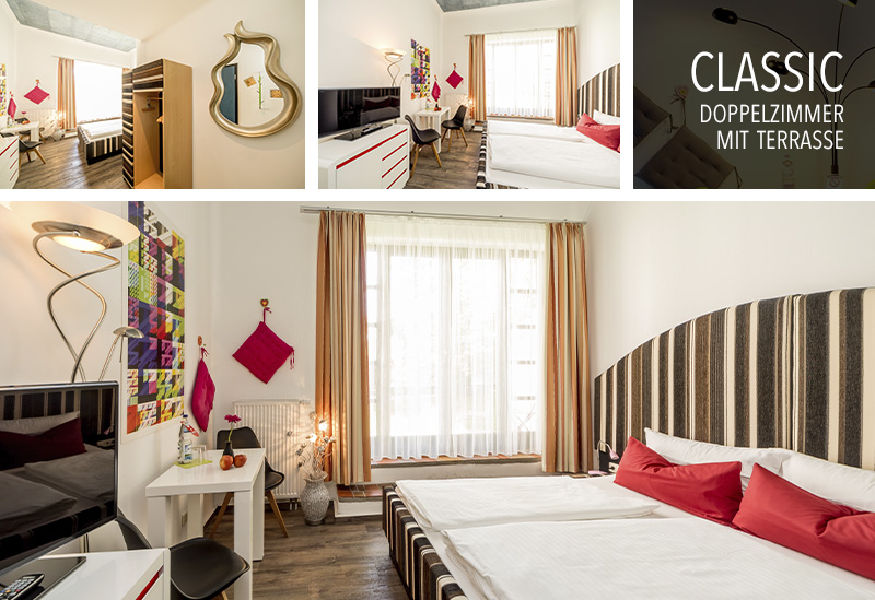 Classic with terrace Double rooms at artHOTEL Magdeburg