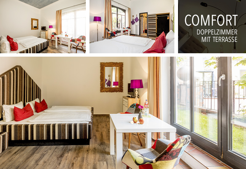 Comfort with terrace Double rooms at artHOTEL Magdeburg