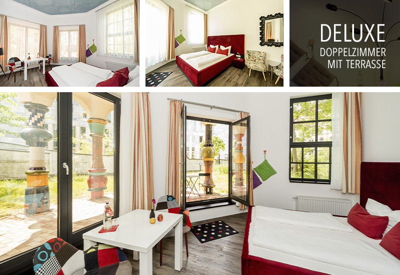 Deluxe with terrace Double rooms at artHOTEL Magdeburg